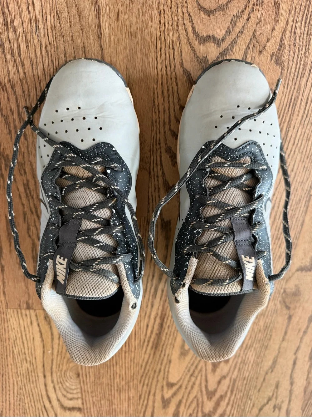 Nike Grey and Black Baseball Cleats